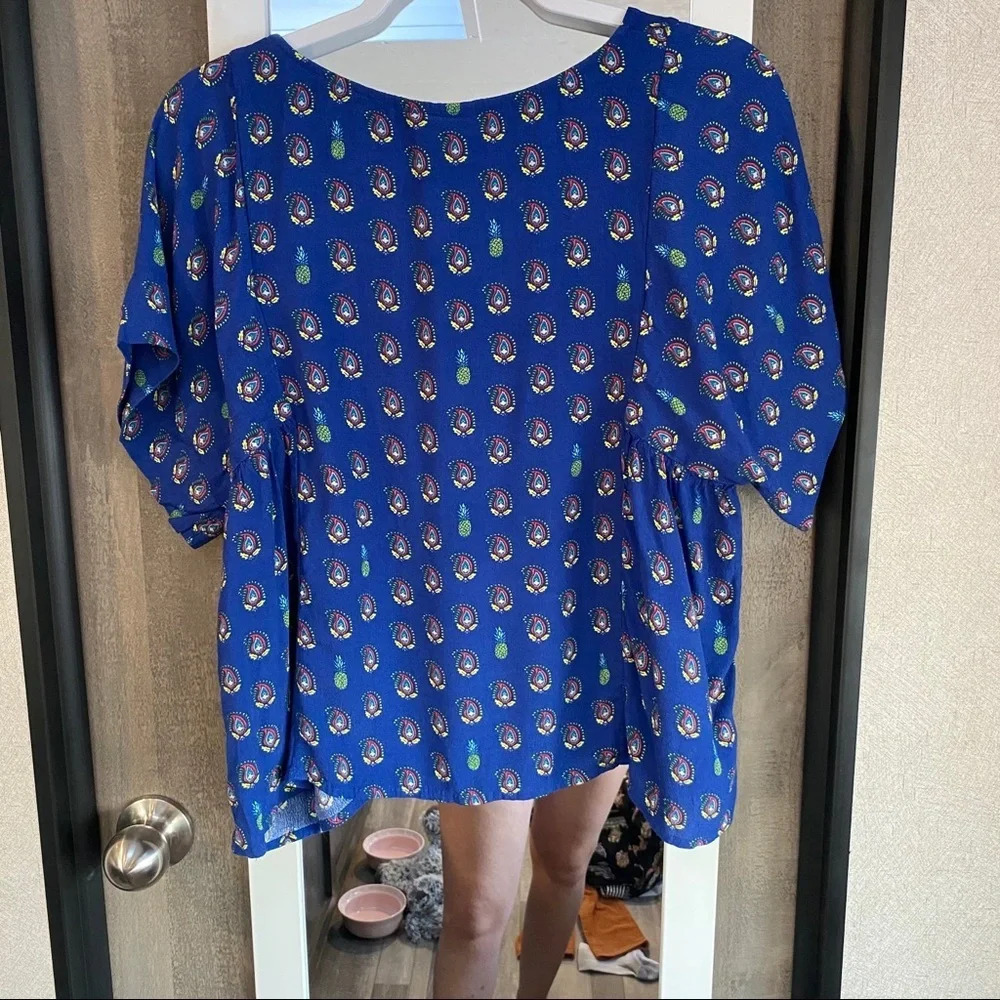 Maeve Anthropologie pineapple paisley print Blouse - Picture 1 of 4